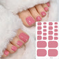 22Tips Solid Color Self-adhesive Gel Stickers for Toe Nails Waterproof Long-lasting Toenail Stickers Toe Full Cover Toenail Wrap
