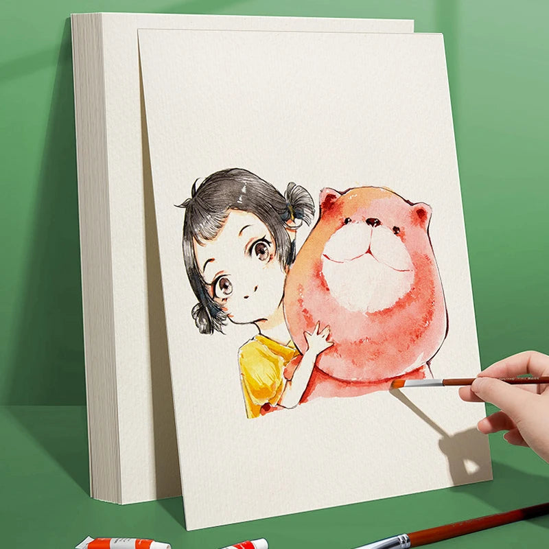 A4 Watercolor Paper 20/50Pcs Wood Pulp Watercolor Painting Medium Coarse 160G 200G 250G 300G Drawing Cardboard Art Supplies