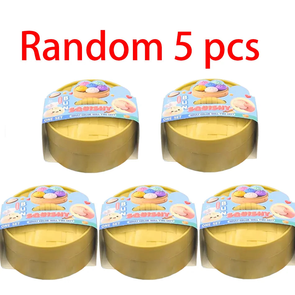 Blind Box Colorful Simulated Dumpling Squishy Relaxing Relieve Anxiety Antistress Enhance Happiness Rebound Squeeze Reliever Toy
