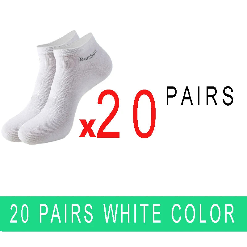 5/10/15/20 Pairs Bamboo Fiber Ankle Socks Men’s And Women Soft And Breathable Boat Socks Men Gifts Spring Summer Short Socks