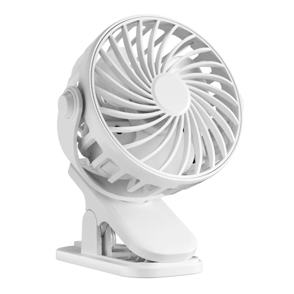 Rechargeable Fan 720° Rotating Hanging Clip Fan with Nightlight for Easy Portability Office Bedroom Dormitory Outdoor Small Fan