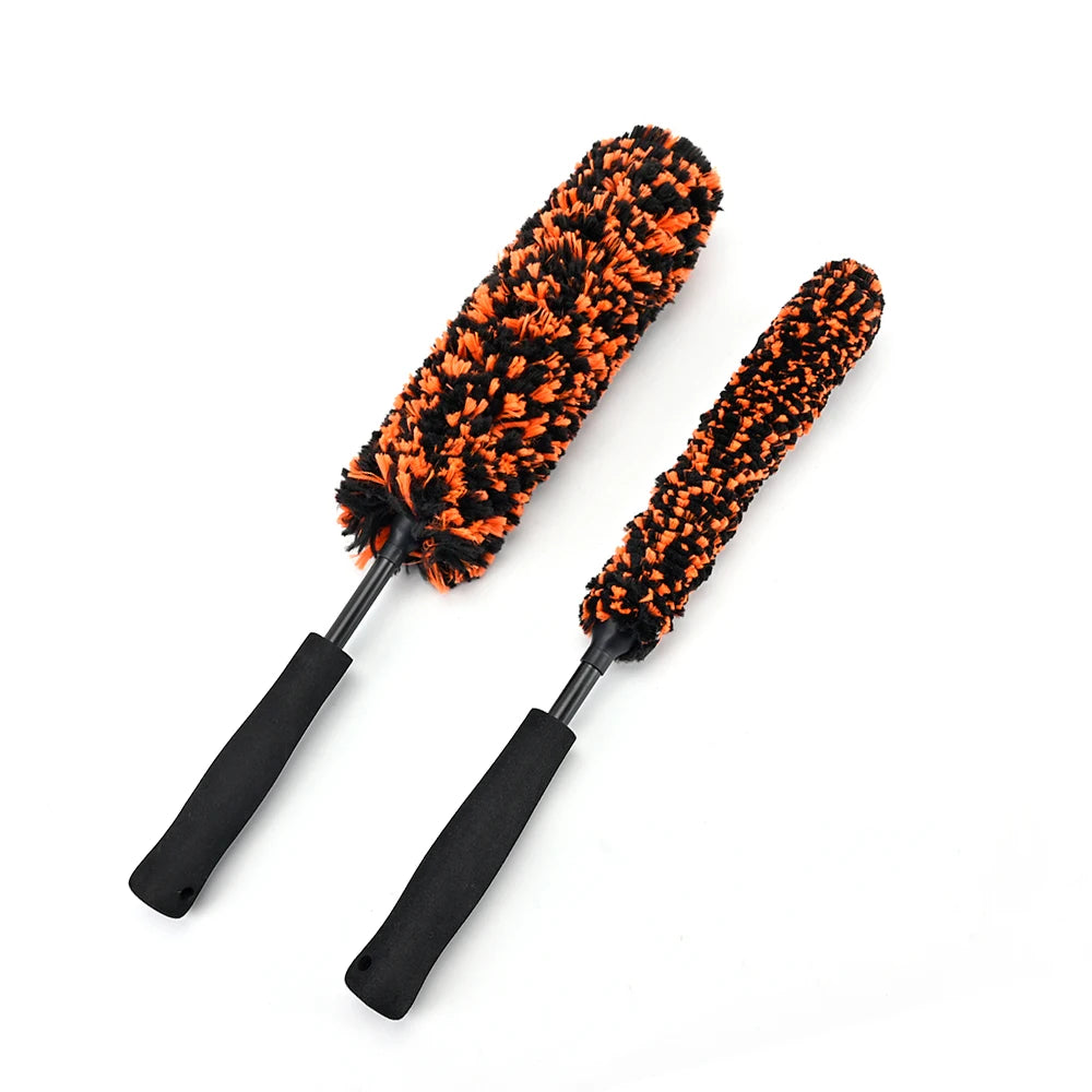 Bear Force Car Wheel Cleaning Brush, Microfiber Bendable Wheel Detailing Brush, Car Wheel Rim Cleaner Brush for All Wheel, Car Wash