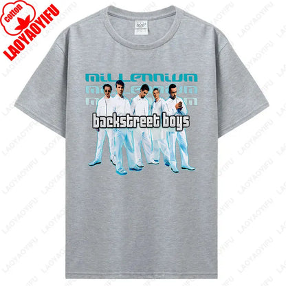 Backstreet Boys Millennium Tour Music Vintage Tshirt Men Women Hipster Popular Tops Summer Fashion Streetwear Unisex Tees Gift