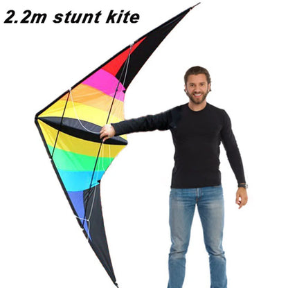 Outdoor Fun Sports 2.2m Power Dual Line Stunt Kite  With Handle And String Good  Flying