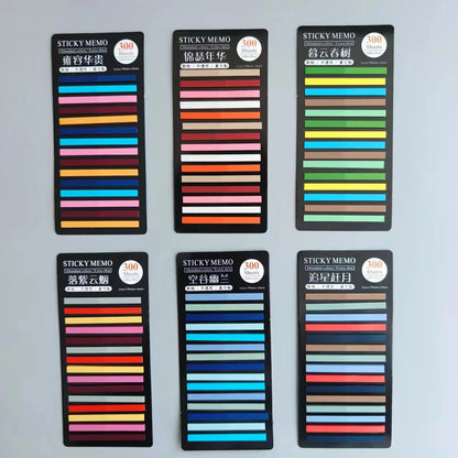 6 Packs 1800Sheet Transparent Sticky Notes Self-Adhesive BookMarkers Annotation for Reading Book Clear Tabs Stationery