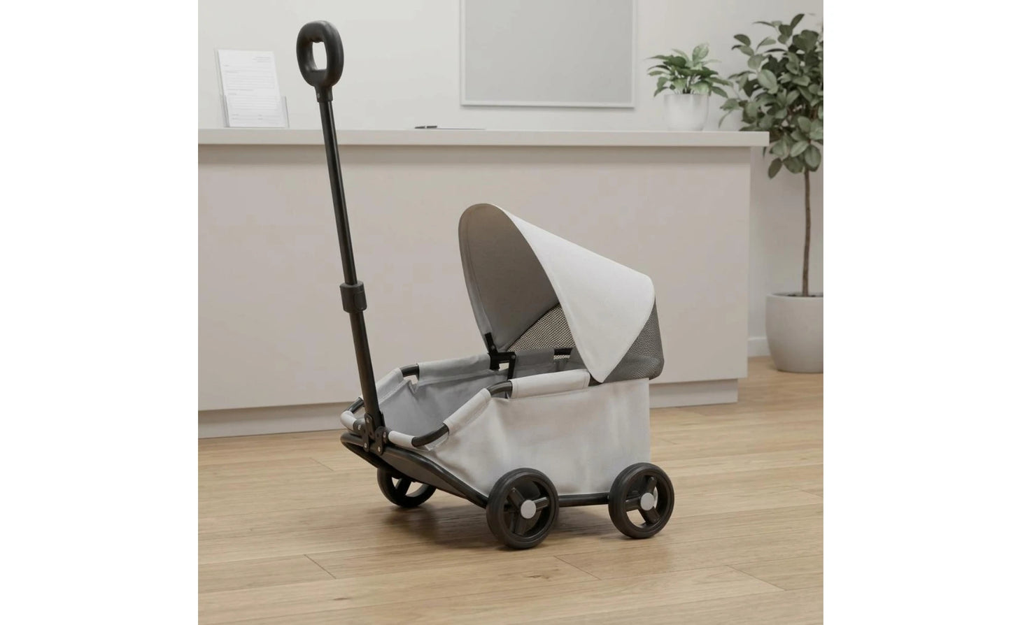 Foldable Pet Stroller 360-Degree Steering Lightweight Pet Stroller Rolling Carrier Body Transport Easy Fold