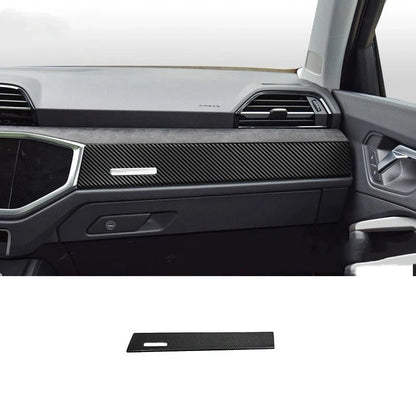 FOR Audi Q3 2019 -2022 Car Carbon fiber style Console Gear Shift Frame Cover Trim Interior accessories  Auto Integral interior