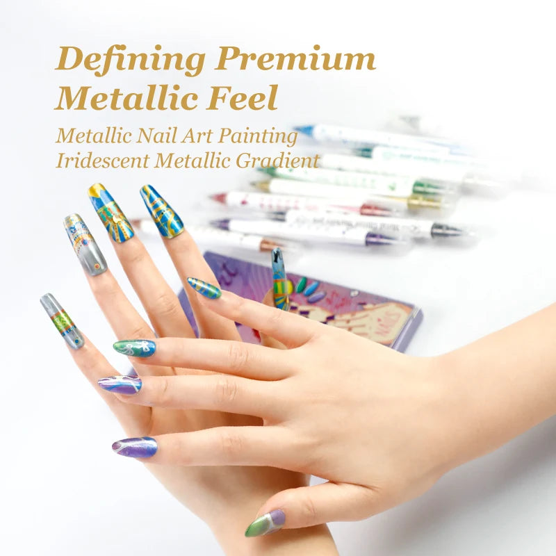 Nail Art Markers Customised Specialised Needle Tube Nail Art Pens Hand-Drawn Outline Pen Acrylic Paint Pen Set Acrylic Paintbrus