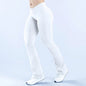 WAREBALL Women Gym Wide-leg Trousers Fitness Sport Pants V Waist Squat Proof Energy Athletic Active Pilates Flared Pants