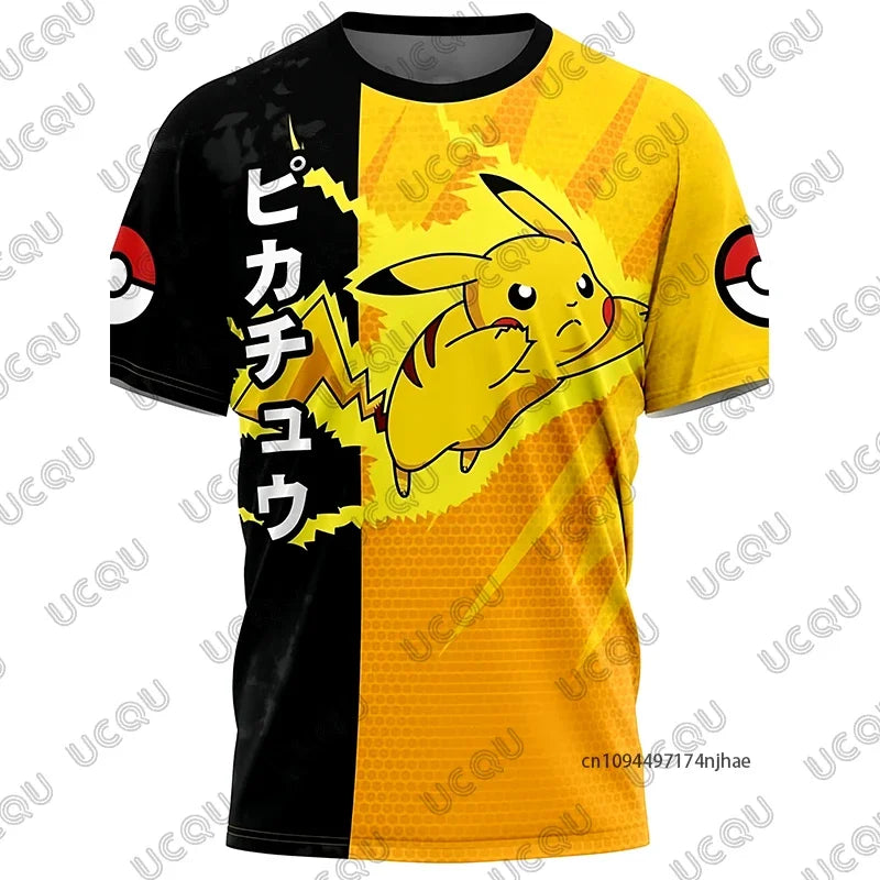 3D Full Print T-shirt Boys Girls Purple Lightning Anime Casual Oversized Children Short Sleeve Tops