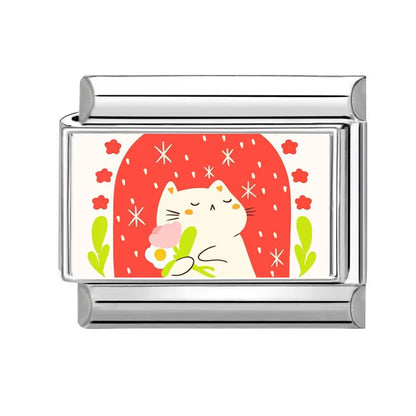 Y2K Cute Funny Sofa Cats Dogs Italian Charm Fit 9mm Stainless Steel Women DIY Bracelet Drop Shipping Fashion Jewelry Wholesale