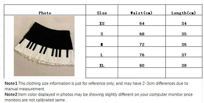 Spring Black White Spliced Women Short Skirt Y2k Slim Design Harajuku Mini Skirt Female Empire Korea Style Chic Piano Skirt