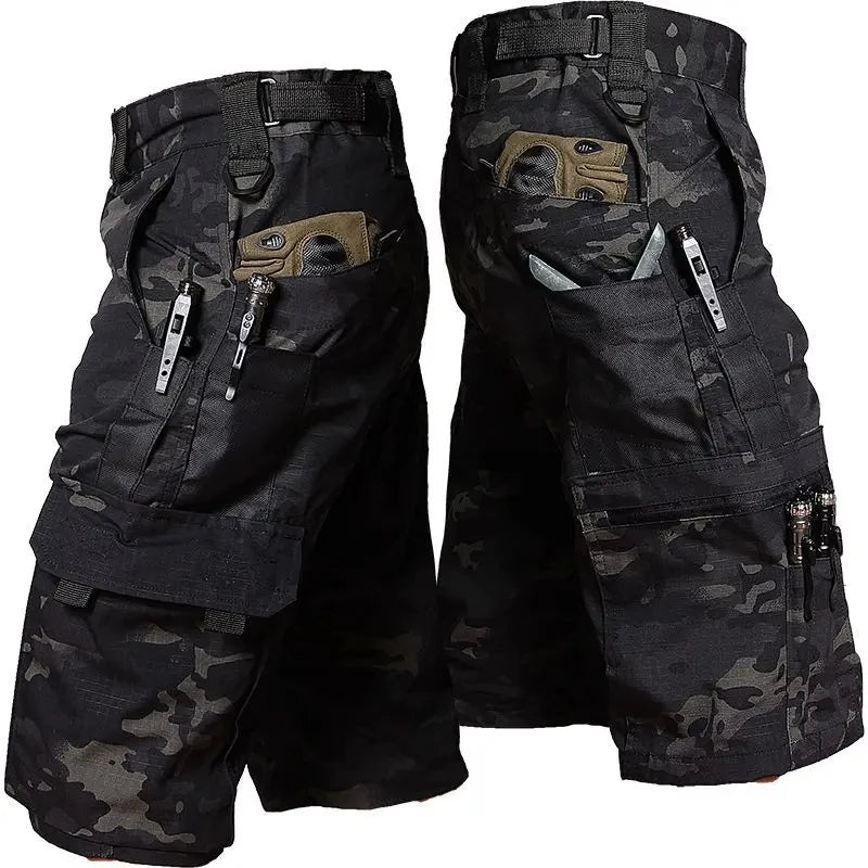 Tactical Camouflage Shorts Outdoor Work Pants Men's Multi-pocket Casual Cargo Short Pants Quick Dry Wear-resisting Shorts Male