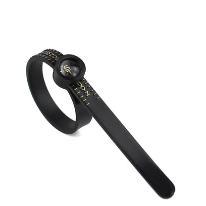 Adjustable Ring Sizer with Magnifier US/UK/EU/HK Size Chart Reusable Finger Measuring Tool for Accurate Ring Sizing