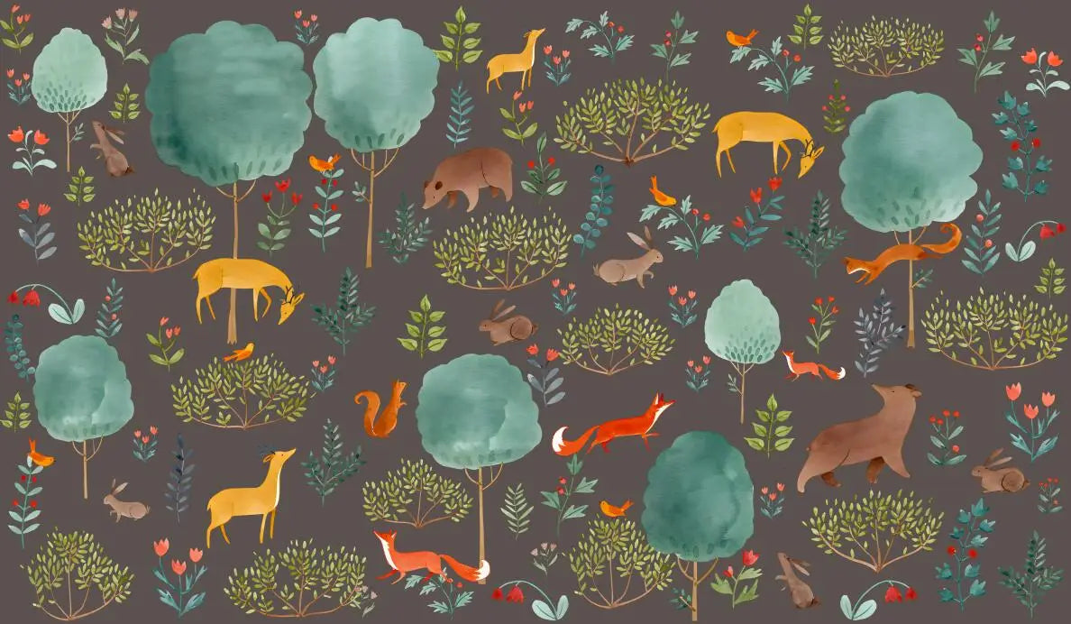 custom Animal floral American wallpaper for children's room Nordic boys and girls bedroom warm Milu deer wall paper wall cloth