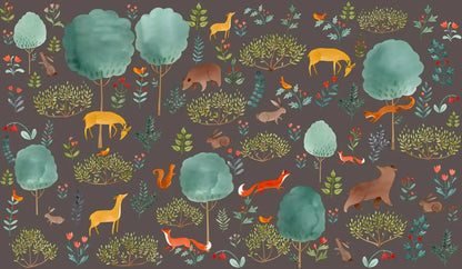custom Animal floral American wallpaper for children's room Nordic boys and girls bedroom warm Milu deer wall paper wall cloth