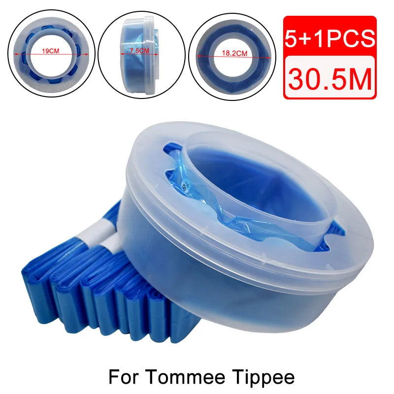 Diaper Pail Garbage bag Compatible with Tommee Tippee Sangenic Simplee and Twist&click and Sangenic Tec Pail Replacement Bag