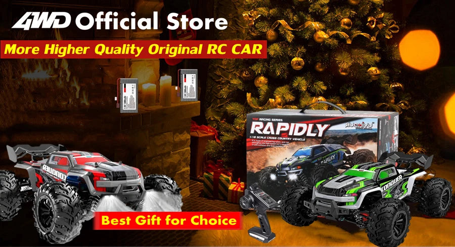 4WD Remote Control Car Off Road 4x4 RC Car High Speed Buggy Truck Super Brushless 50 or 80KM/H Fast Drift Racing Toy Gift