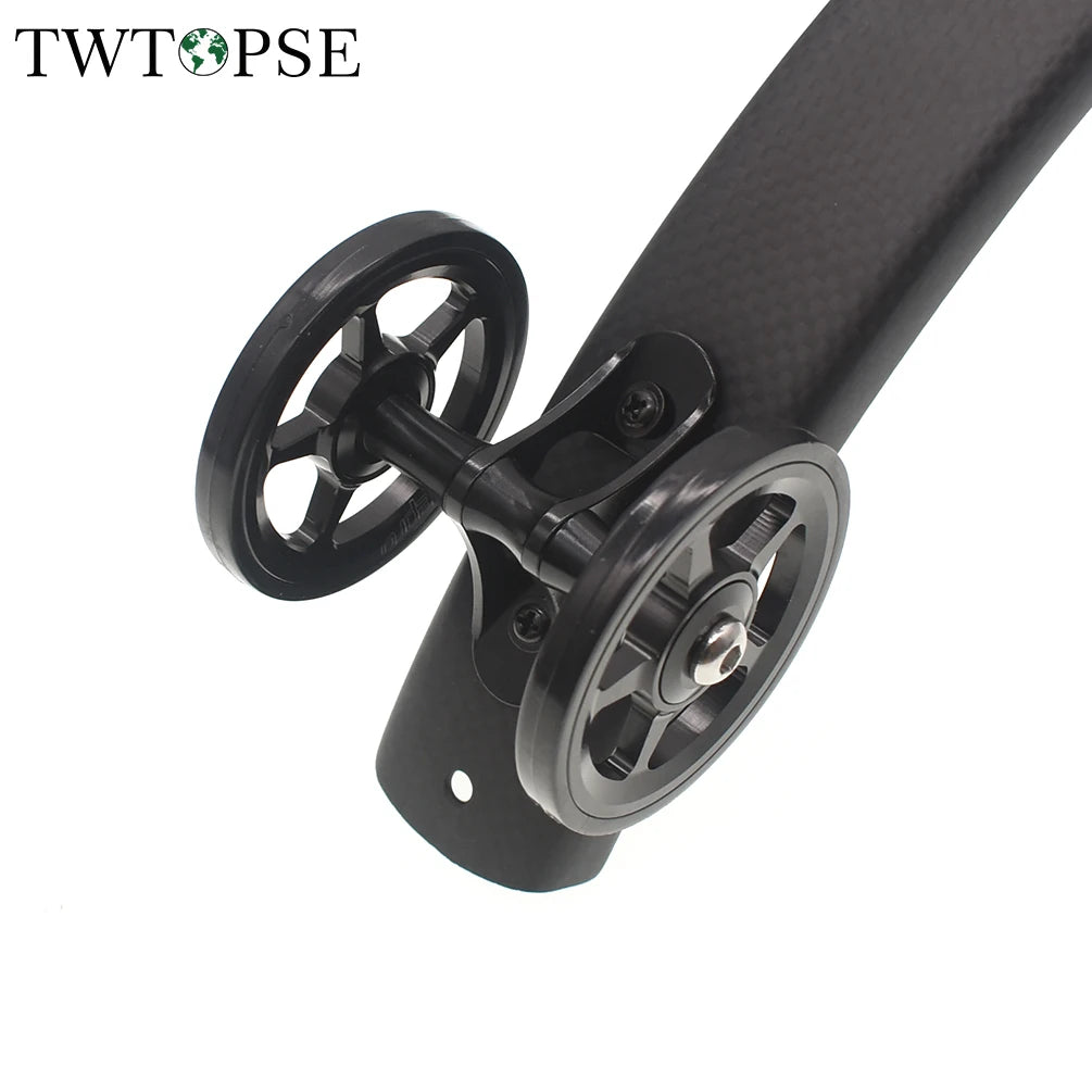 TWTOPSE dviračio lengvoji padanga sparnų ratukas, skirtas Brompton sulankstomam dviračiui, purvasaugio ratas, dvigubas AL7075 CNC A C linija 77g 60mm