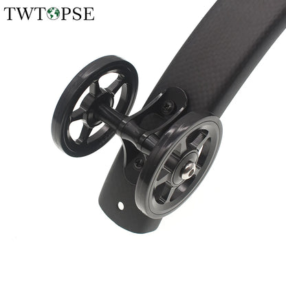TWTOPSE dviračio lengvoji padanga sparnų ratukas, skirtas Brompton sulankstomam dviračiui, purvasaugio ratas, dvigubas AL7075 CNC A C linija 77g 60mm