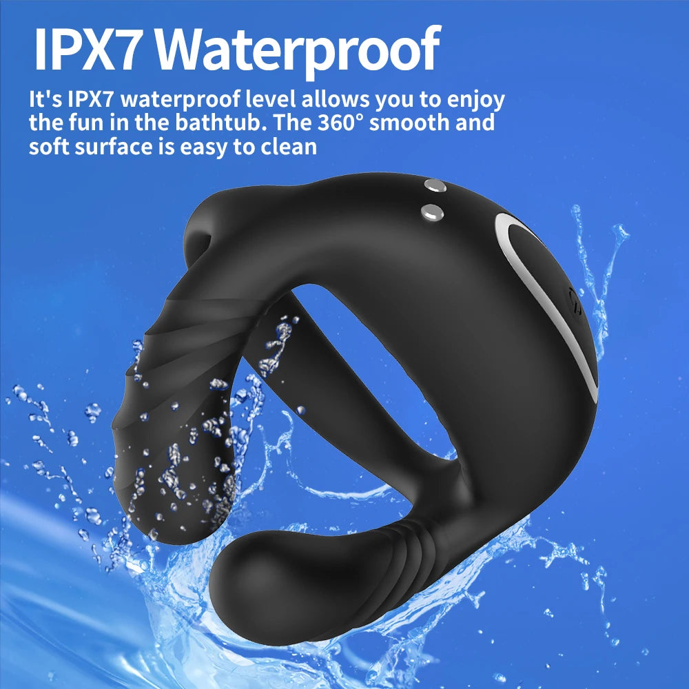 Vibrating Cock Ring for Men Silicone Penis Rings Intense Vibration Mens Vibrator Longer Harder Stronger Erection Adult Sex Toys