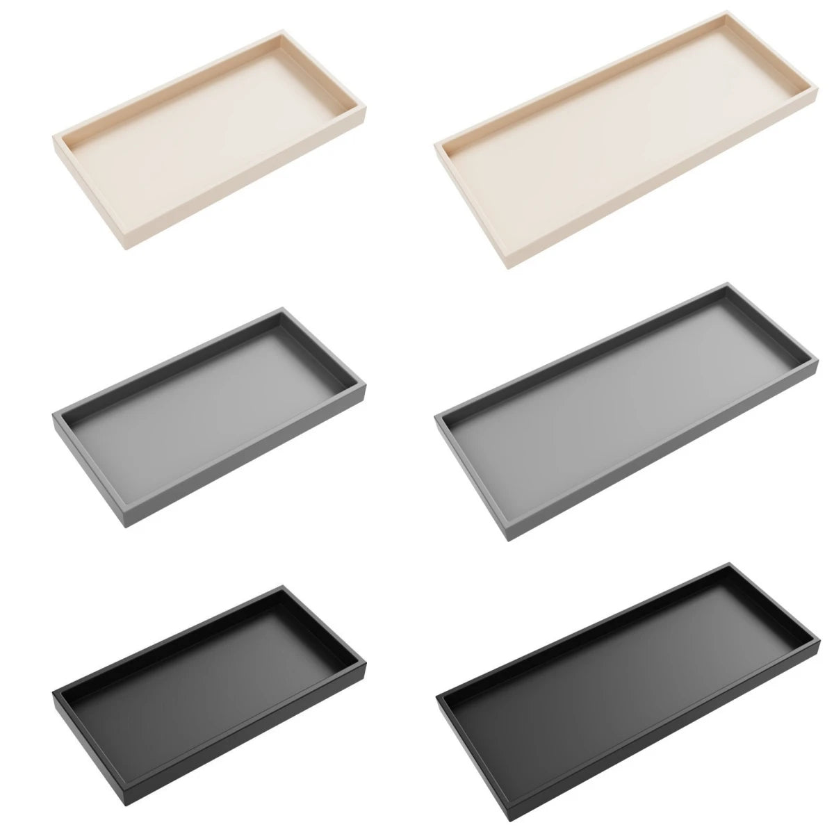 Bathroom Counter Tray Silicone Bathroom Vanity Tray Soap Dispenser Tray Countertop Storage For Dressing Tables