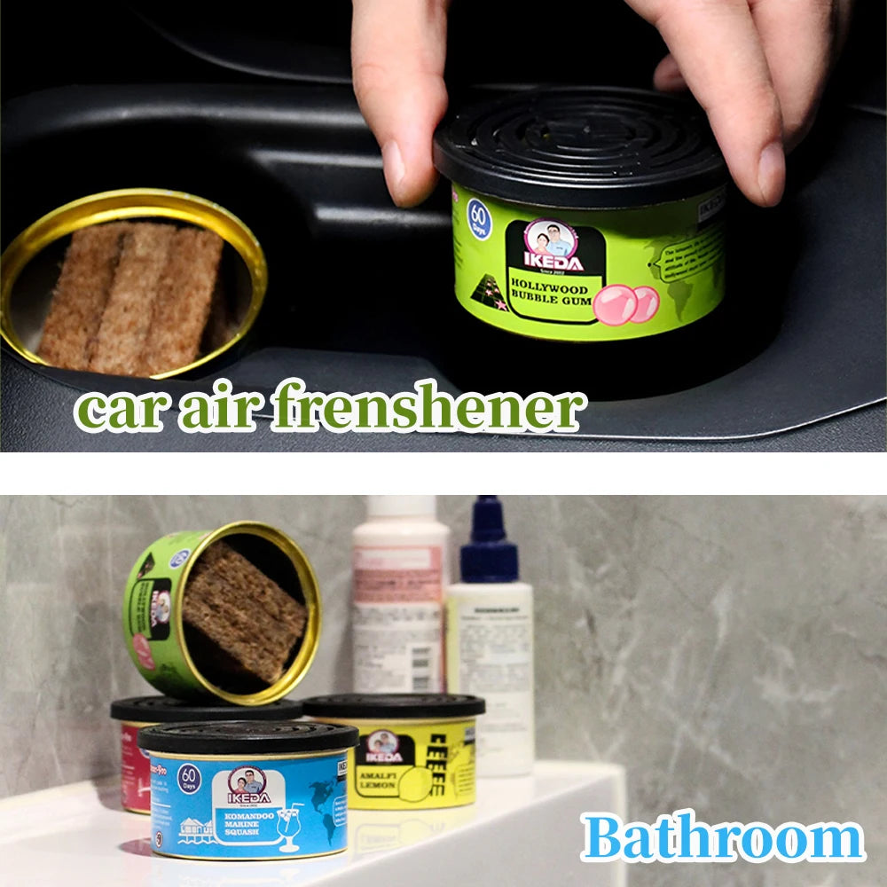 Car Interior Air Freshener Decorative Accessories Natural Wood Block Canned Car Aromatherapy Multi-functional Fiber Deodorant