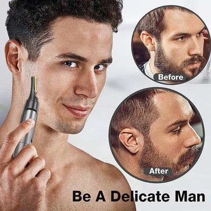 Nose Ear Face Trimmer Electric Shaving Safe Face Care Nose Hair Trimmer For Men Shaving Hair Removal Razor Beard