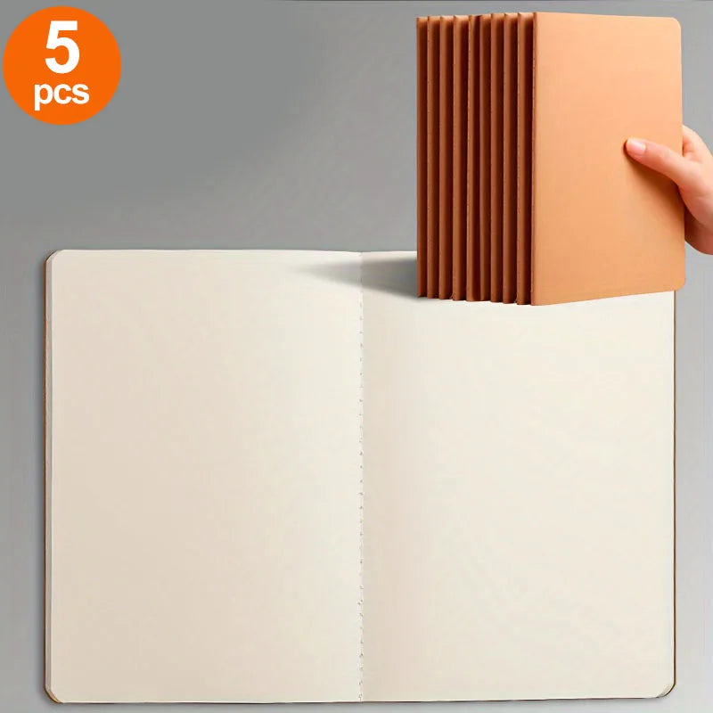 5 Blank Lined Notebooks, 36 Pages/Book, Suitable for Study Assignments, Notes, Diaries, Memos, Work Schedules, and Other Record-Keeping