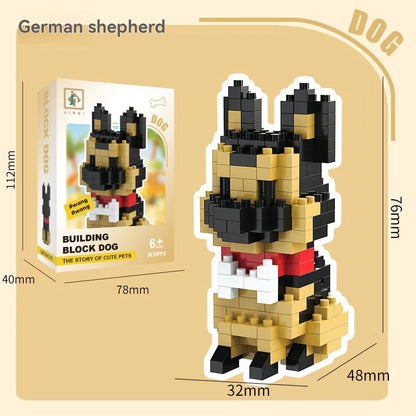 DIY Creative Micro Building Blocks Set  Dogs  Cartoon Character Models DIY Educational Toys For Children Birthday Gift