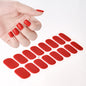 1Sheet Cured Gel Nail Strips Sticker Long-Lasting Nail Polish Strips Wraps Full Cover Gel Nail Art Stickers UV/LED Lamp Required