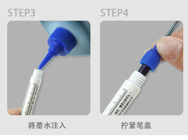 1 Box 500ml Permanent Marker Ink,Oily,Quick-Drying,Waterproof And Non-Fading,Non-Erasable 3 Colors Marker Ink Filler Liquid