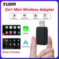 2026 NEW Wired to Wireless CarPlay and Android Auto 2 in 1 Mini Adapter 5GHz WiFi5 for 99% Original Wired CarPlay/Auto Cars
