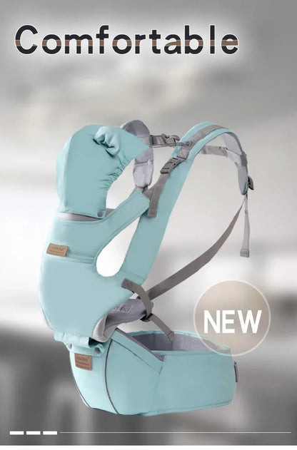 3 IN 1 Baby Hipseat Carrier Backpack Straps for Infant Toddler 0-36M Ergonomic With Windproof Hat for Winter Luminous Strips