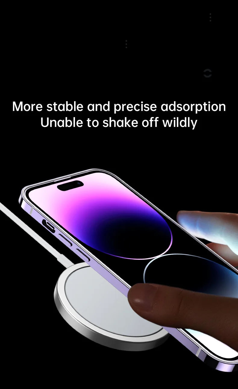 For iphone 16 15 Pro Max Case Raw Titanium Magnetic MagSafe wireless charge Metal frosting Original color protective back cover