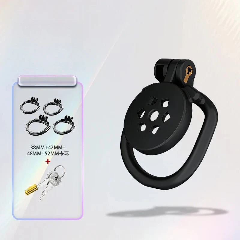 New Sissy Simulation Vagina Chastity Cock Cage Sex Toy with 4 Size Cock Ring Bdsm Penis Urethral Lock Adult Toy for Men