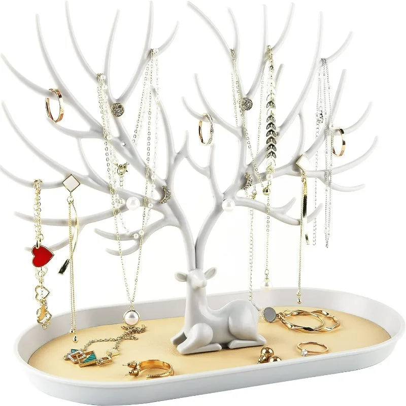 Antler Jewelry Storage Rack Smooth Deer Horn Jewels Display Shelf Rings Earrings Small Accessories High Quality Showing Stand