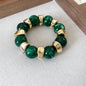 Acrylic Irregular Square Round Beaded Bracelet Bangle for Women Imitation Stone Chain Bracelet Hand Accessories Couple Gifts K