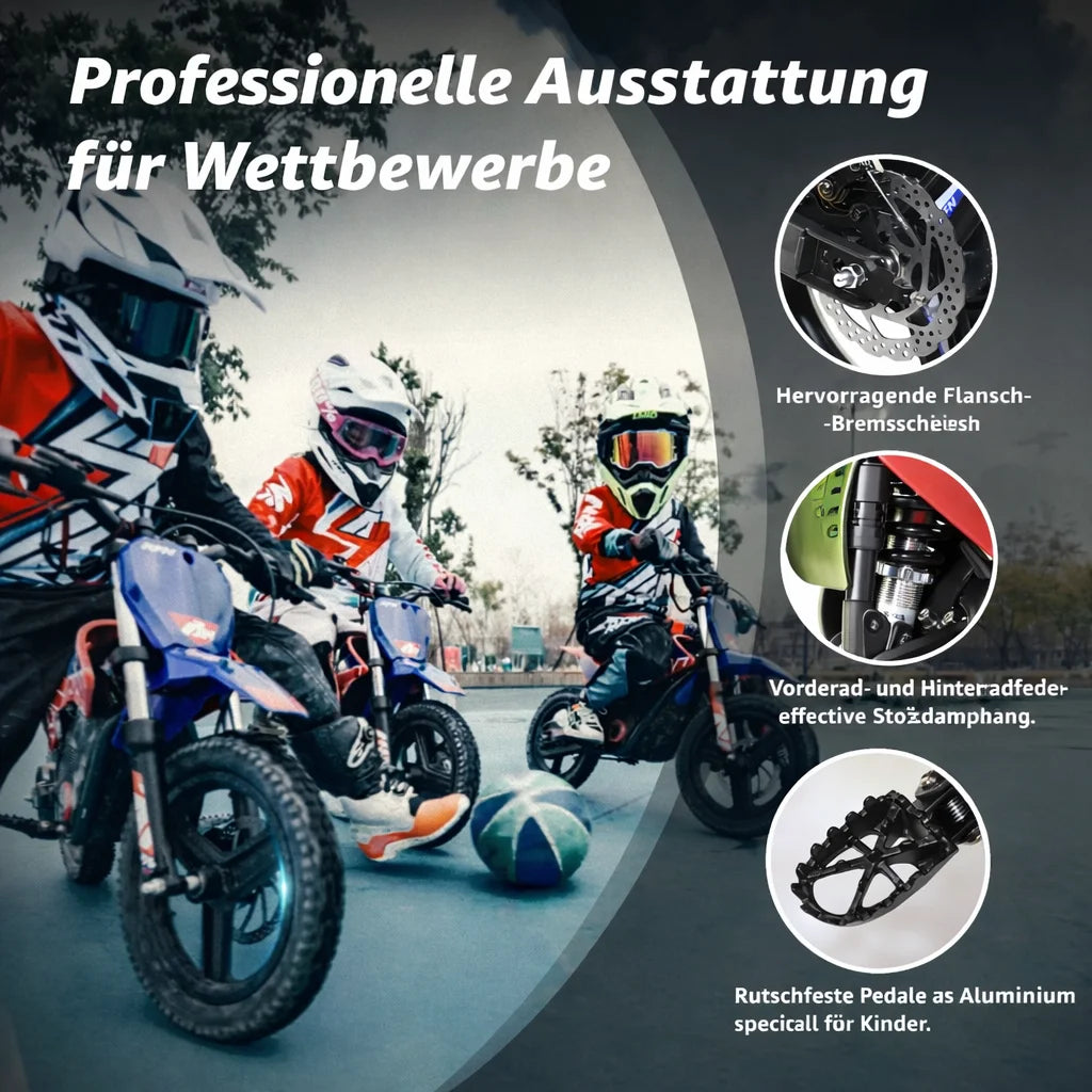 Rfn 150 Electric Dirt Bike- Off-Road Kids Electric Motorcycle, 200W, 2 Speeds, for Boys & Girls, Electric Vehicle