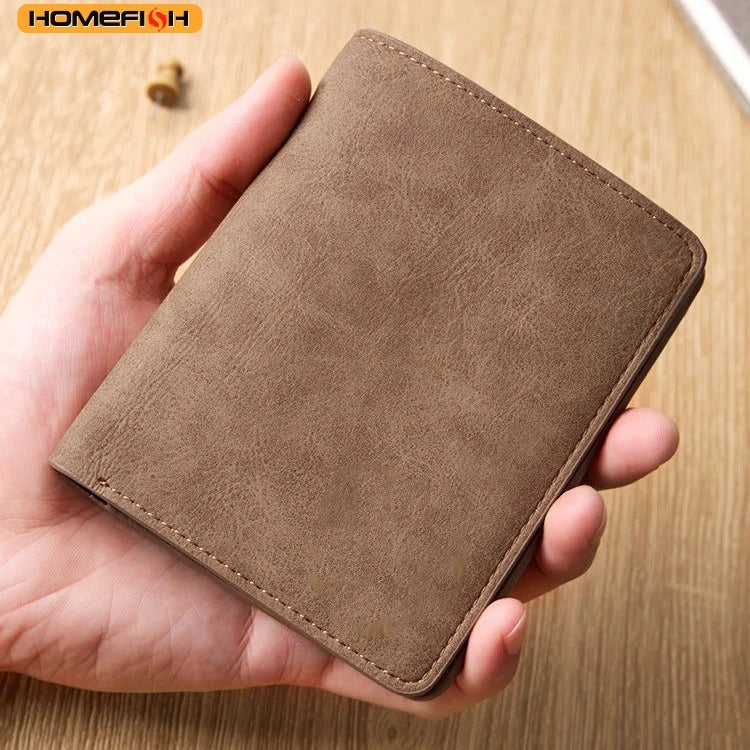 HOMEFISH Fashion Short Wallet for Men, Lightweight Portable Card Holder with Ample Bill Storage