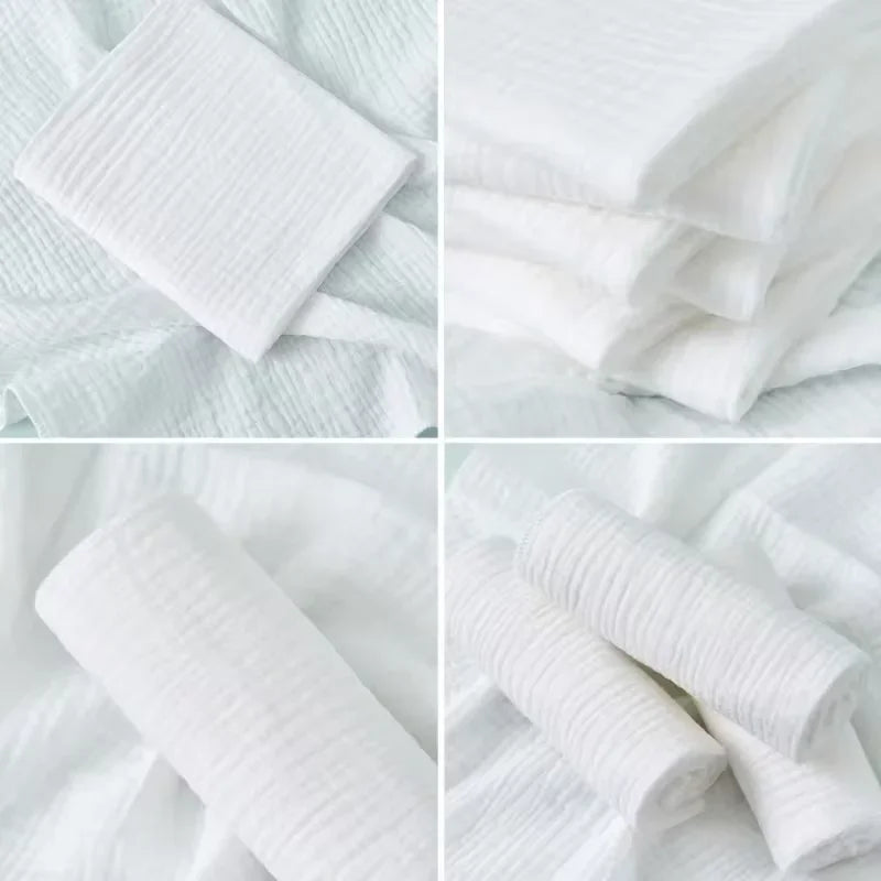 Soft Baby Nappies 100% Cotton Double Layer Washable Gauze Cloth Diapers for Newborns/Babies Ultra Thin Breathable Reusable