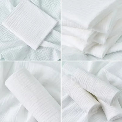 Soft Baby Nappies 100% Cotton Double Layer Washable Gauze Cloth Diapers for Newborns/Babies Ultra Thin Breathable Reusable