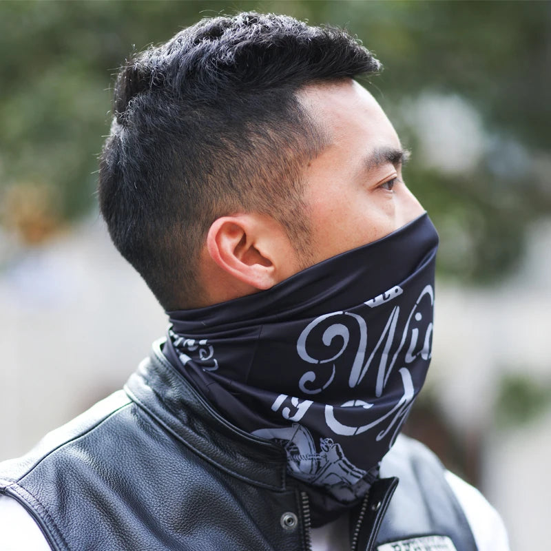 Seamless Snood Bandana Multifunctional Headwear Outdoor Sports Sun Protection Cycling Scarf Fishing Halloween Unisex Neck Mask