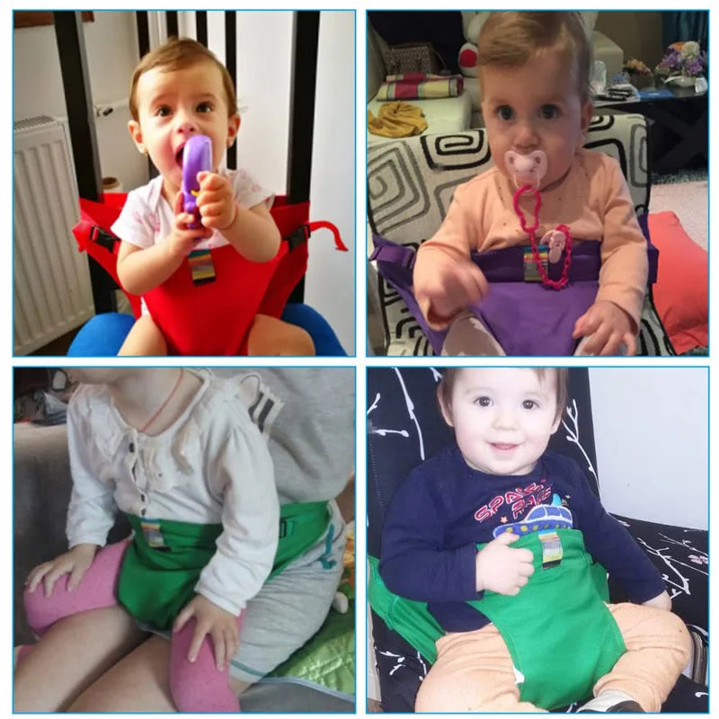 Baby Meal Feeding Safety Strap Portable Child Seat Harness Baby Meal Strap Prevent Toddler from Falling Foldable Portable Carry