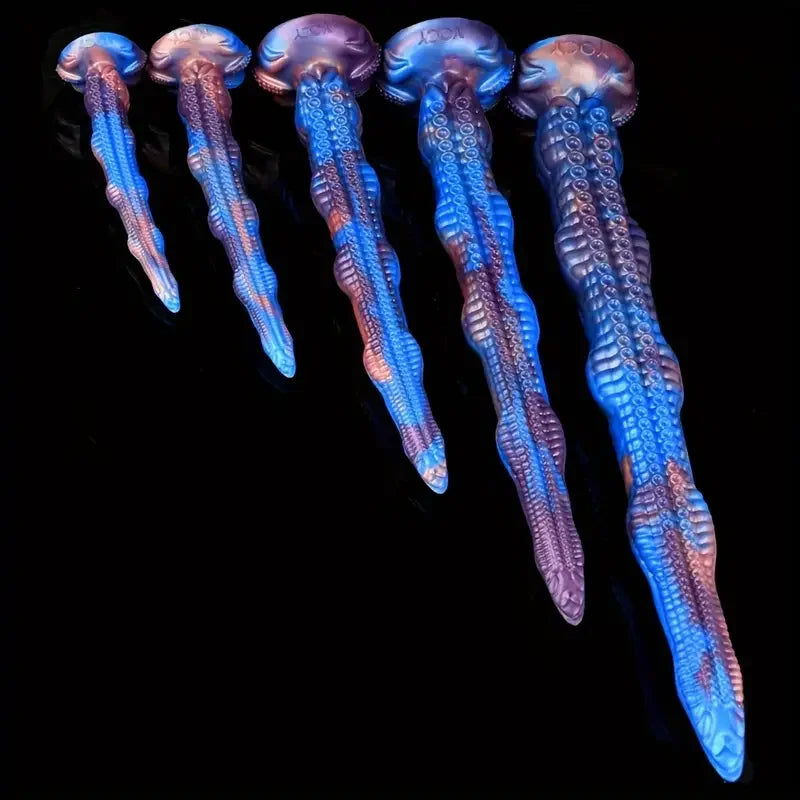 FAAK 65cm Long Butt Plug With Suction Cup S M L XL XXL Fantasy Octopus Leg Dildo Anal Beads 5 Sizes Sex Toys For Women Man