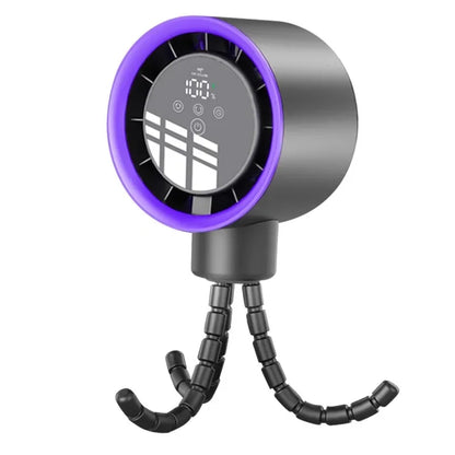 Eary Portable Desk Octopus Fan With 4000mAh Battery 100 Speeds Wind Digital Display Stroller Fan Personal Summer Air Cooling Fan