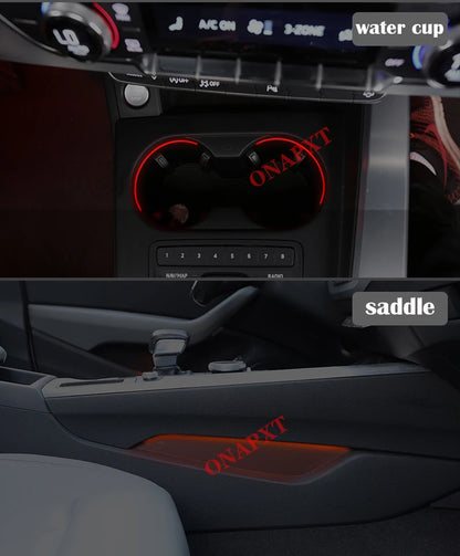 LED For Audi A4 S4 A5 S5 B9 2016-2023 Center Console Dashboard Ambient Light Strip Decorative Cover Lift Tweeter Speaker Lamp