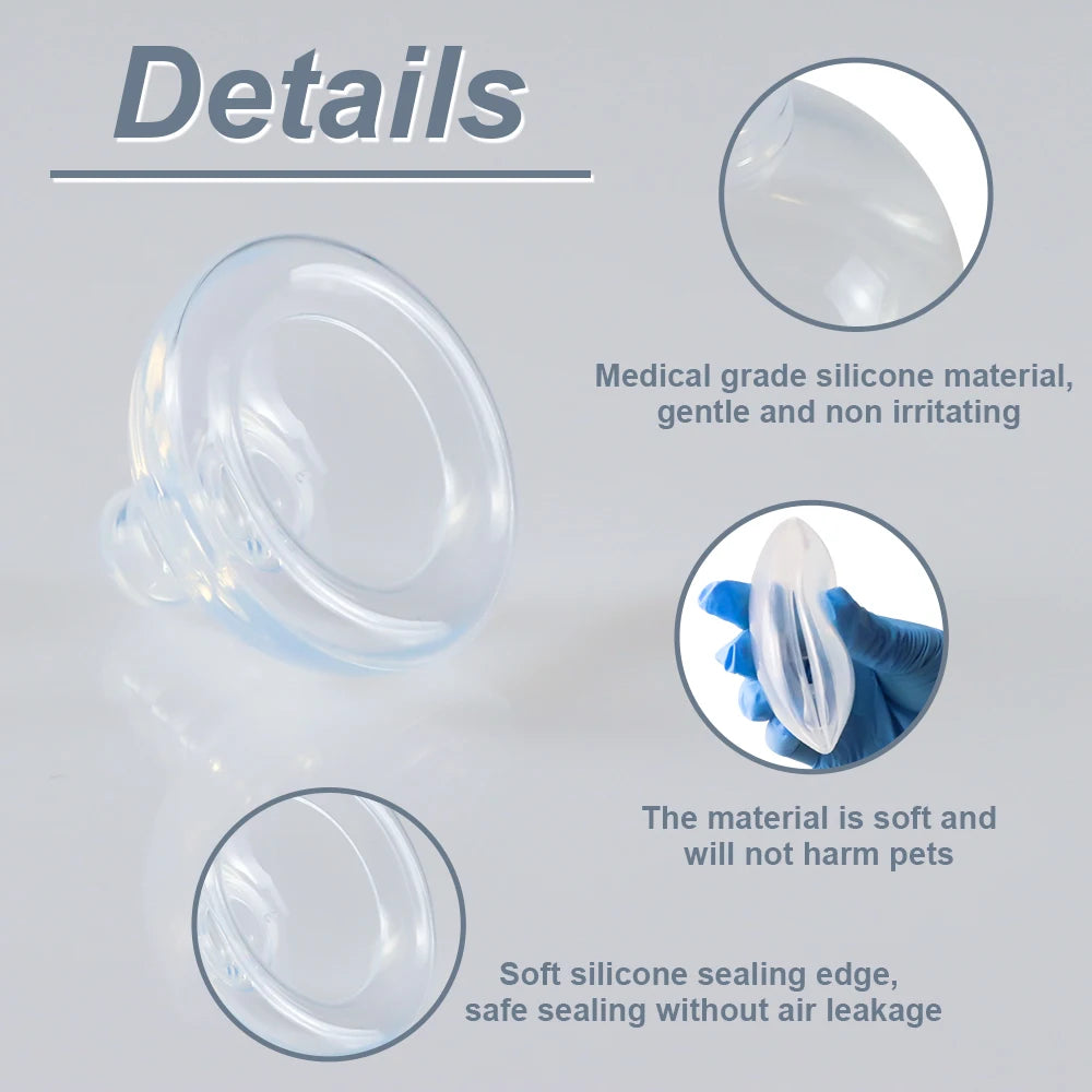 Silicone Mask Suitable For Pet Aerosol Chamber Medical Grade Silicon Soft And Non Hair Sticking For Cat Dogs Veterinary Supplies