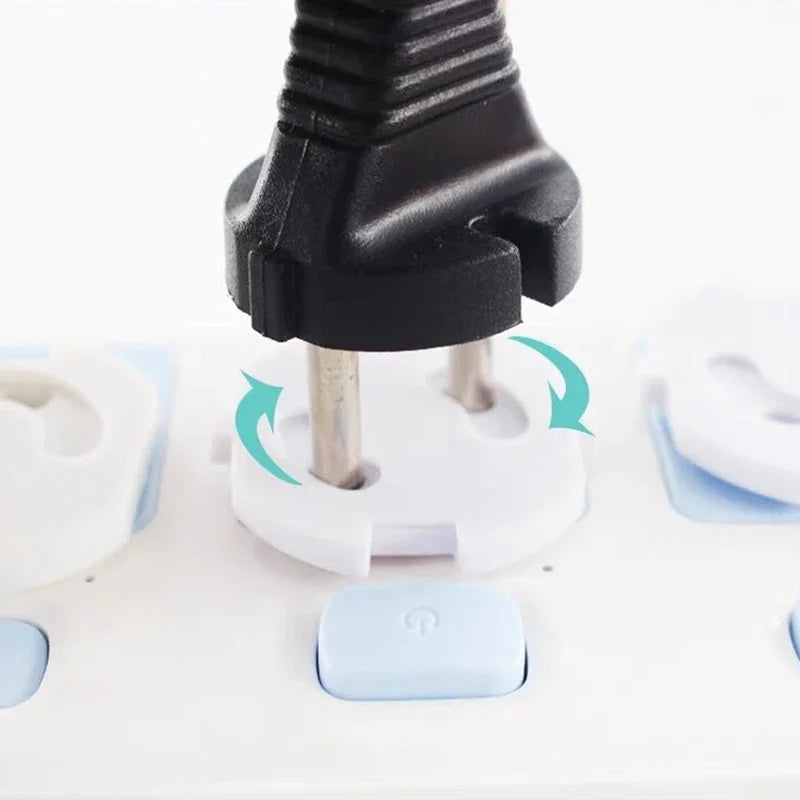1/10pcs Electrical Outlet Protection Baby Child EU Power Socket Safety Guard Anti Electric Shock Plugs Protector Rotate Covers