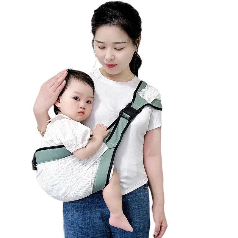Adjustable Baby SlingOne Shoulder Baby Carrier Lightweight Breathable Mesh Baby Sling Portable Baby Carrier for Newborn Toddler
